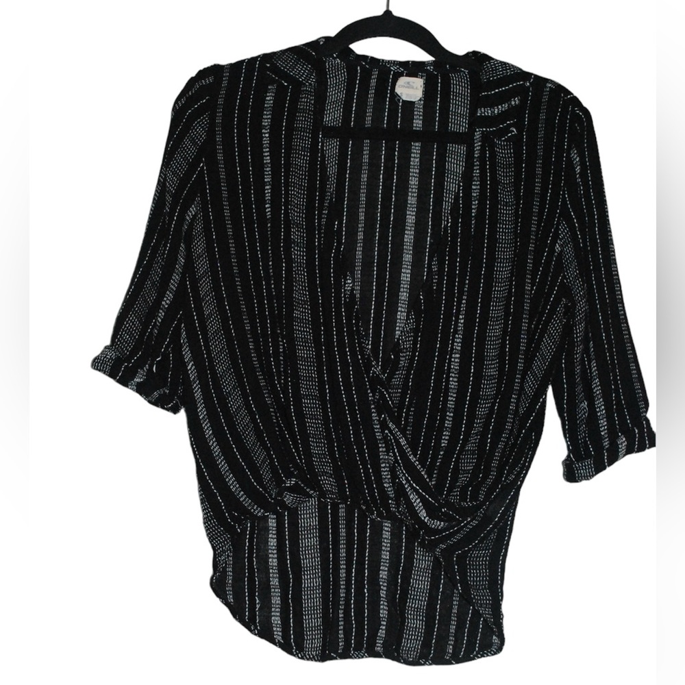 O’neil pullover stripped top 3/4 sleeve small
